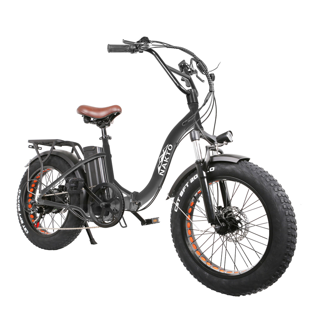 Nakto - FOLDING OX - Fat Tire Electric Bike - 500W - Ecoluxe Solar