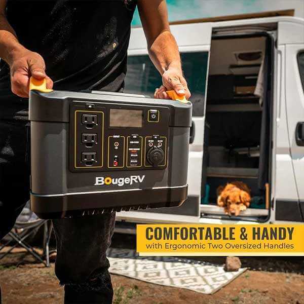 BougeRV - Portable Solar Camping Kit - 48QT Medium Capacity Family Travel Kit - 1100Wh - Ecoluxe Solar