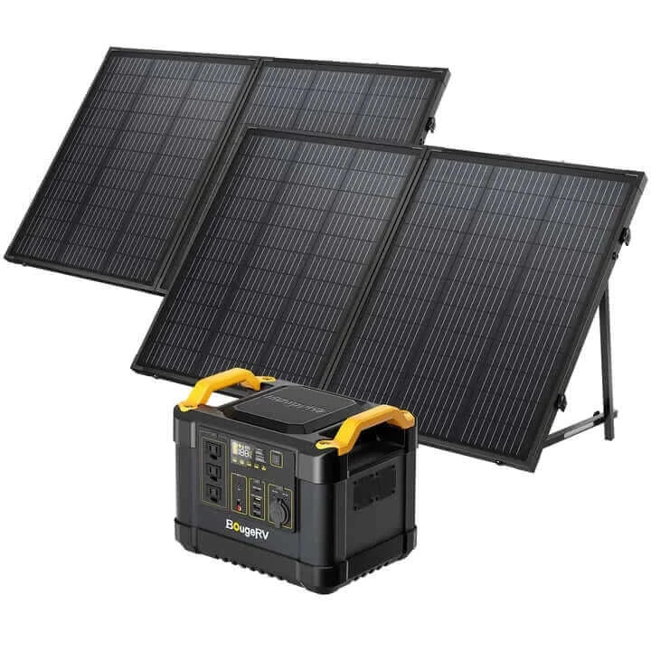 BougeRV - NCM 1100 - Portable Power Station Bundle - Ecoluxe Solar