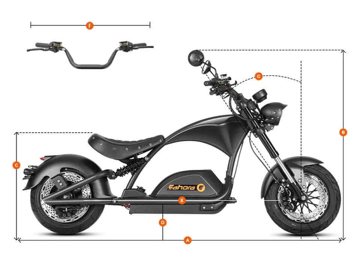 Eahora - KNIGHT M1PS Electric Chopper Scooter
