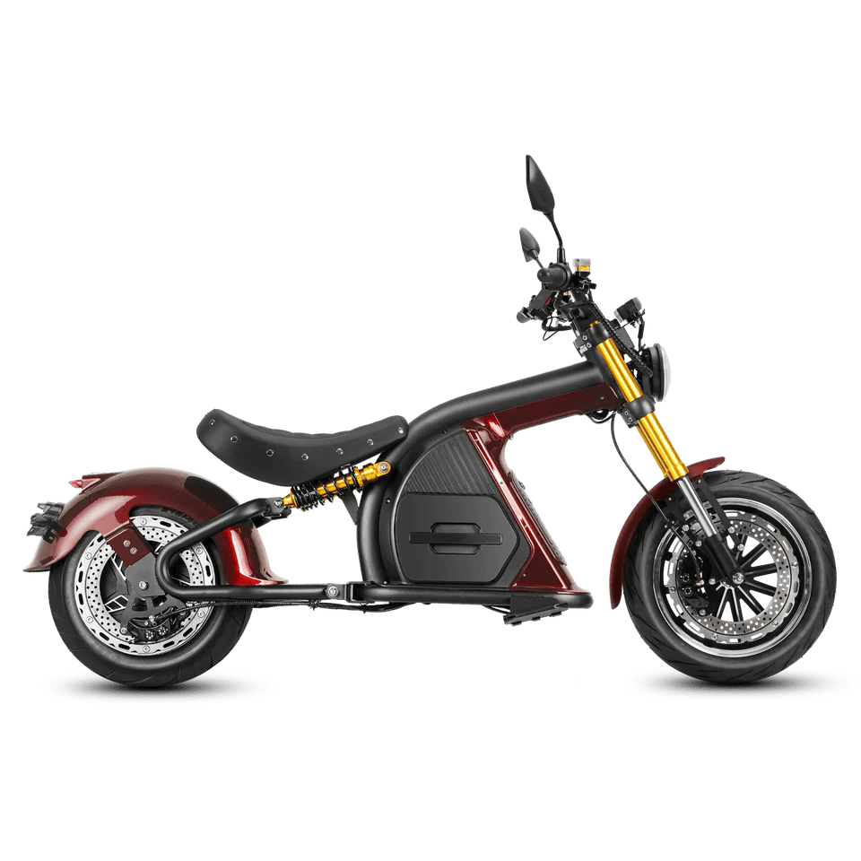 Eahora M8S electric motorcycle scooter garnet color.