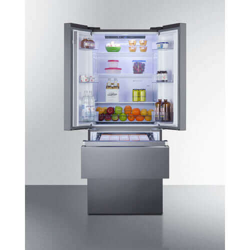 Summit - FDRD152PL - 27.5" Wide French Door Refrigerator-Freezer - Ecoluxe Solar