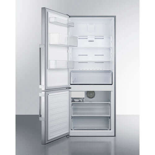 Summit - Energy-Efficient Counter Depth Bottom Freezer Refrigerator - Ecoluxe Solar