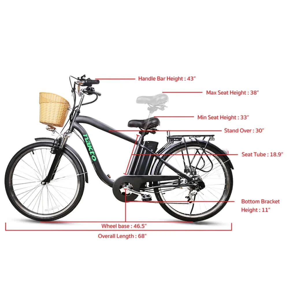 Nakto - CAMEL - 26" Electric Commuter Bike - 350W - Ecoluxe Solar