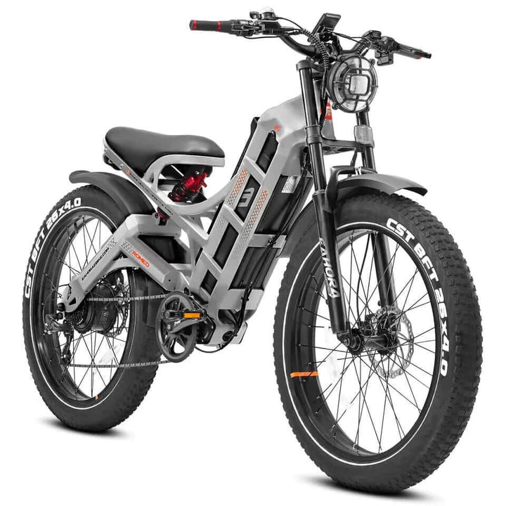 Eahora - ROMEO PRO - Grey - Right Side - Moped Style - 1200W Long Range Electric Bike - Ecoluxe Solar