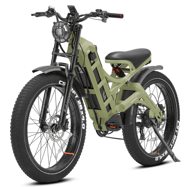 Eahora - ROMEO PRO - Green - Right Side -  Moped Style - 1200W Long Range Electric Bike - Ecoluxe Solar