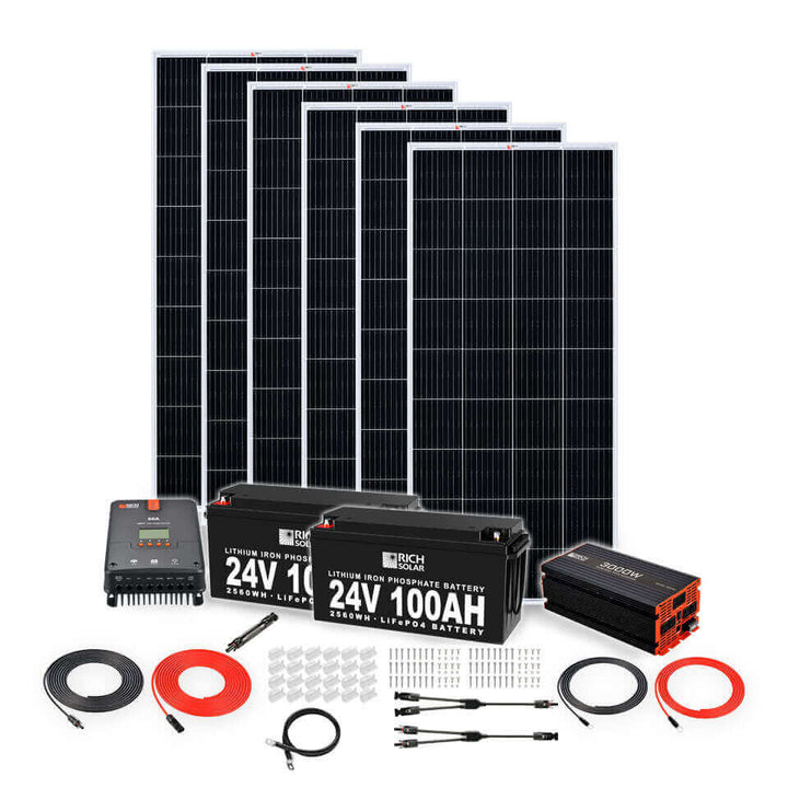 Rich Solar - 1200 Watt 24v Complete Solar Kit - Ecoluxe Solar