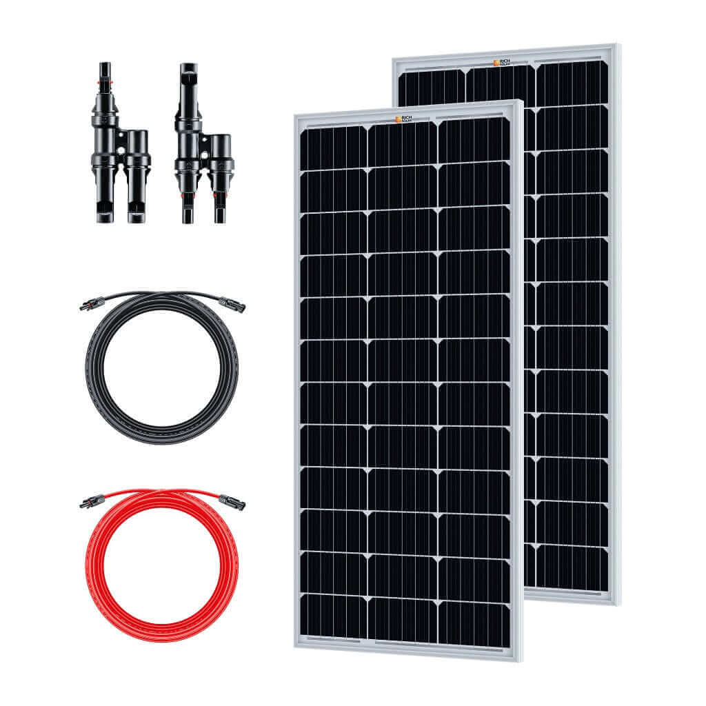 Rich Solar - 200 Watt - Solar Kit for Solar Generators and Portable Power Stations - Ecoluxe Solar