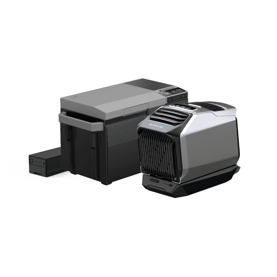 EcoFlow - WAVE 2 Portable AC + GLACIER Portable Refrigerator Bundle - Ecoluxe Solar